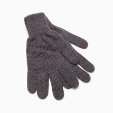 Female gloves, dark gray color, size 18