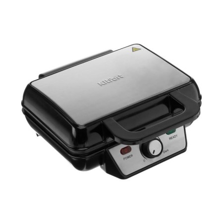 Electric waffle box KitFort KT-1620, 1000 watts, Belgian waffles, black