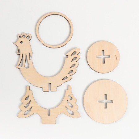 Easter stand "Chicken" 9.5x8.5x8.3 cm (set of 5 parts)-5