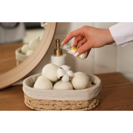 Balls for washing and drying linen, set 6 pcs, natural wool-13