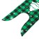 Polyethylene gift package with ears "green cage", 13 x 23 cm