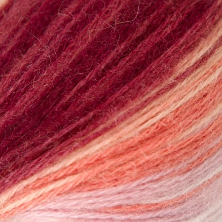 Yarn "Angora Active" 20% wool, 80% acrylic 500m/100g (846 Persik-Roz-Bordo)-2