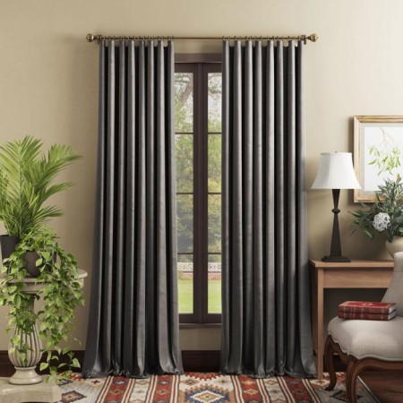 Set of curtains "Replic", size 2x240x270 cm, color gray color