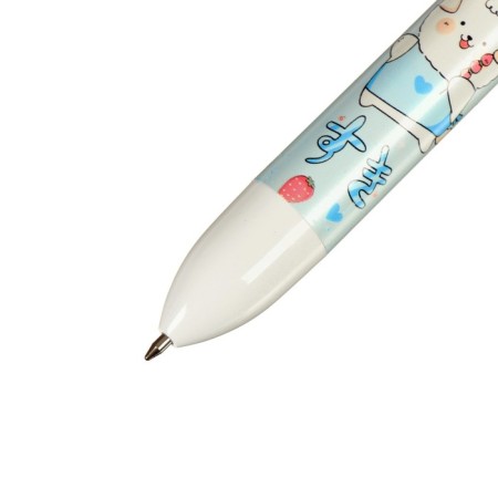 Ballpoint handle "Bear" 6-color, 0.5 mm, mix (barcode on a piece)-2