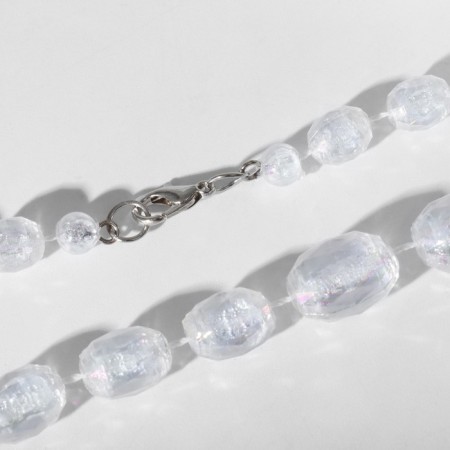 Beads "Classic" ovals for an increase, the color of the rainbow-white, 45 cm-3