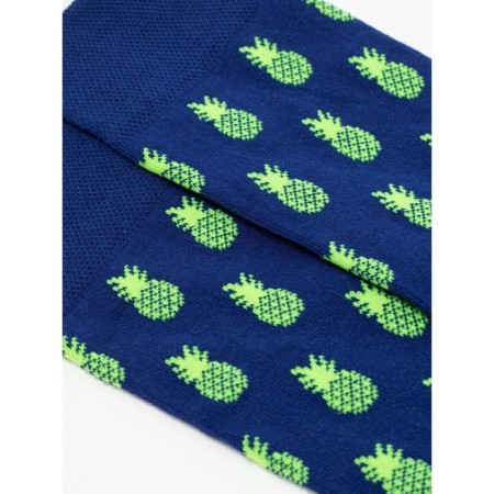 Men's cotton socks Diwari happy "pineapple", size 29, color blue-2