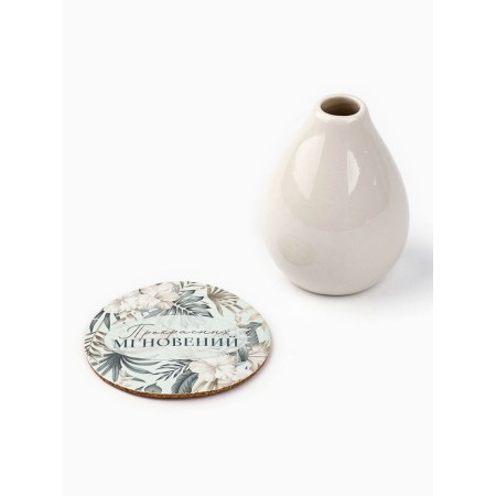 Vase for flowers and stand "Tropical flowers", 8 x 7 x 6 cm.-7