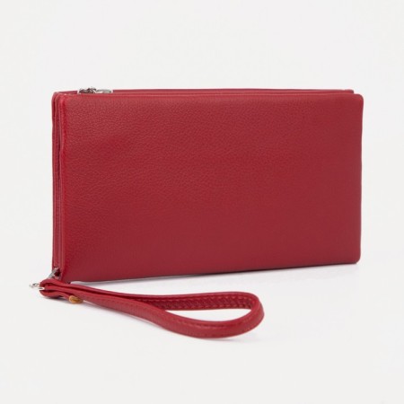 Women's wallet on magnets, red color