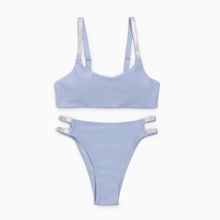 Separate Minaku swimsuit with rhinestones color Blue, size 48-4
