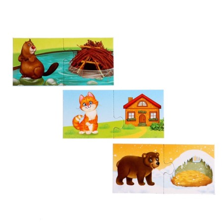 Pair puzzles "Who lives where?", 24 details-2