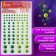 Rhound rhinestones "Round", 6-15 mm, 80 pcs., Green/light green, on the substrate