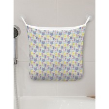 Organizer in a bath on suction cups “idle labels”, for storing toys and trifles, size 33x39 cm