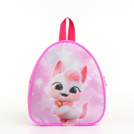 Baby backpack 21*9*23, lightning department, cat in roses of stars, pink-2