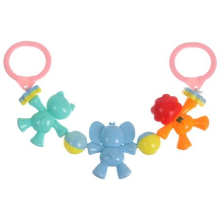 Stretching to a stroller/crib "cat, elephant, lion cub", 3 toys, color mix, crush me-6