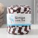 Knitted yarn secondary 90% cotton, 10% p/e, 100m/450 ± 50 g (white-brown strip)