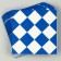 Paper napkins "Blue rhombics" 33x33 cm, set 20 pcs.