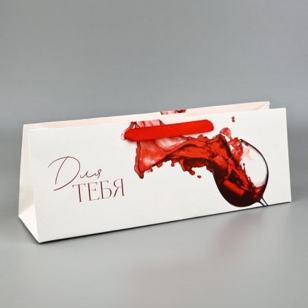 A package for a bottle horizontal "glass of wine", 36 × 10 × 13 cm
