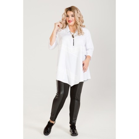 Female blouse, size 58, white color-1