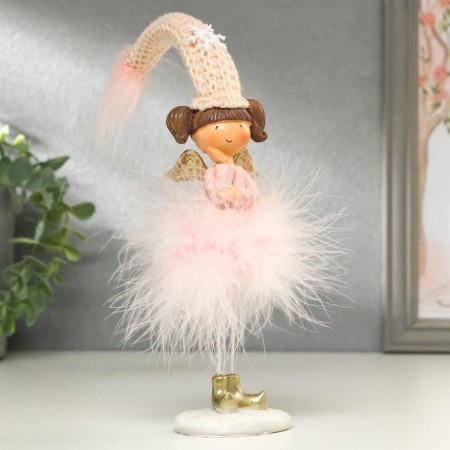 Polystone souvenir "Angel-girl in the pink down jacket" MIX 32x5.5x7 cm
