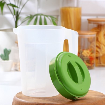 A jug with a lid Ricco, 2.5 l, 20 × 14.5 × 22 cm, green color-6