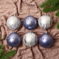 Set of balls plastic D-8 cm, 6 pcs 