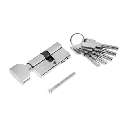 Cylinder mechanism, 60 mm, with a turntable, performance. Key, 5 keys, color chrome