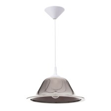 Bayerlux lamp Elvira 1he27 White/chrome 30x30x12cm