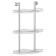 The corner shelf is three -tier, width 28 cm, matte glass, chrome