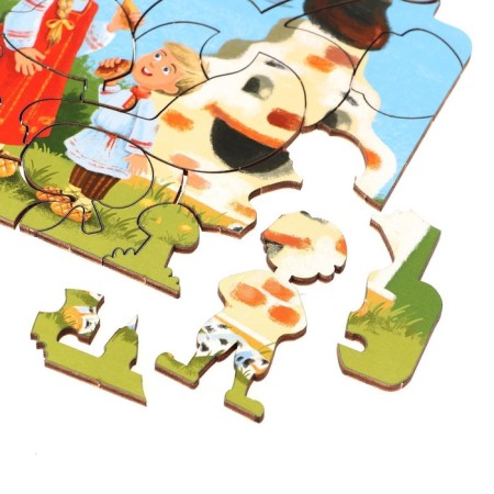 The puzzle is figured. Based on the Russian folk tale "Geese-Swans"-4
