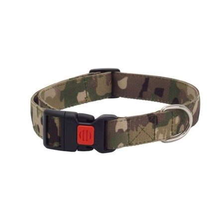 The collar of the nylon "camouflage" with fastx and locking, 4 cm, Osh 52-62 cm, green