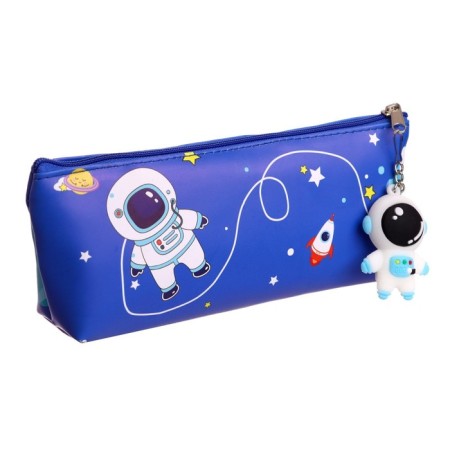 School Penal on a zipper, with a suspension, "astronaut", mix-8