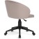 Computer chair Plastic Plastic/velor, black/beige 59x60x78 cm