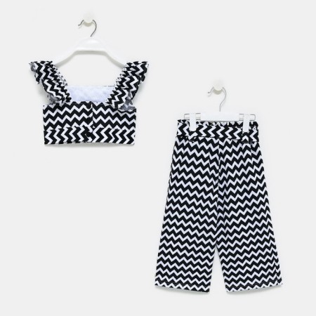 Costume for girls, black/white color, height 146 cm-8