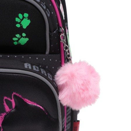 School backpack by Ergon. Spray Across 178 35*26*14 Virgo + Pen, Burner Cher/Rose 24-178-6-7