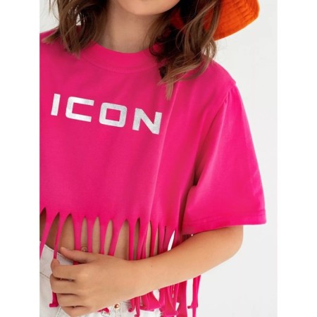 T -shirt for girls, height 146 cm, fuchsia color-7