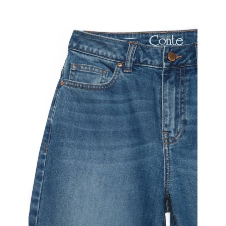Women's jeans with a high landing CONTE Elegant Mom Fit, size M, color Mid Blue-7