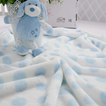 Baby plaid with a toy, size 90x120 cm, blue color-4