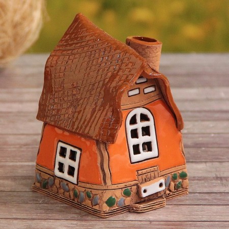 Aroma lace house "Fun", small, 9 cm, handmade, mix