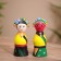 Souvenir "couple" wood (set 2 pcs) 15 cm
