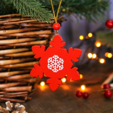 New Year's suspension "Snowflake", mix-1