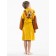 Terry robe for a boy, height 110-116 cm, yellow color