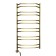 Domoterm electric heated towel rail "Laura", 500 x 985 mm, 12 crossbars, left, bronze