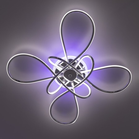 Ceiling chandelier Citilux "Jamini" CL229B141E, 65x65x12.5 cm, 4x22.5W, LED, Gray color.-3