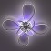 Ceiling chandelier Citilux "Jamini" CL229B141E, 65x65x12.5 cm, 4x22.5W, LED, Gray color.