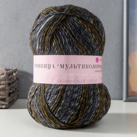 Yarn "Multicolor rovnitsa" 50% wool, 50% acrylic 400m/200g (1142 m)