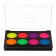 Professional aquagim for the face and body, 8 neon colors + brush