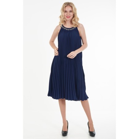 Women's dress, size 48, blue color-1