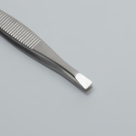 Pinzet straight, narrow, with a comb, 8.8 cm, in a case, color mix-2