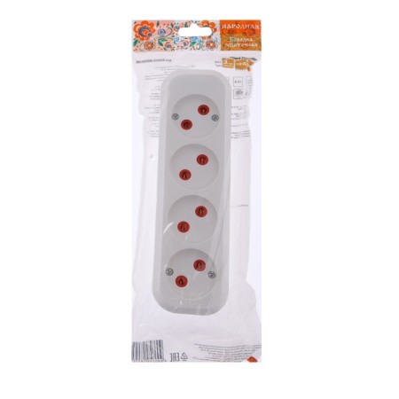 Rosetic TDM block "People" 2P, 4 nests, 10A, 250V, without grounding, white, SQ1806-0419-2