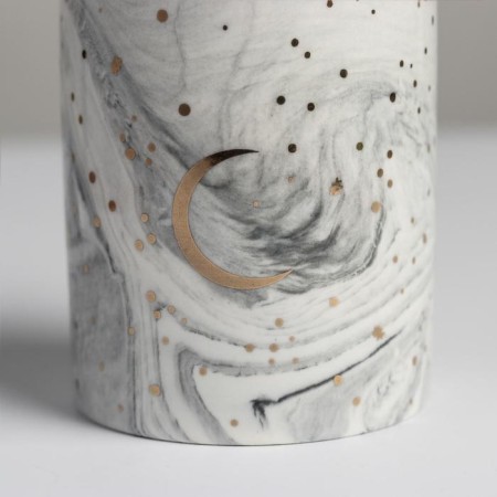 Ceramic glass with embossing, "Moon", 8 x 9.5 cm-3